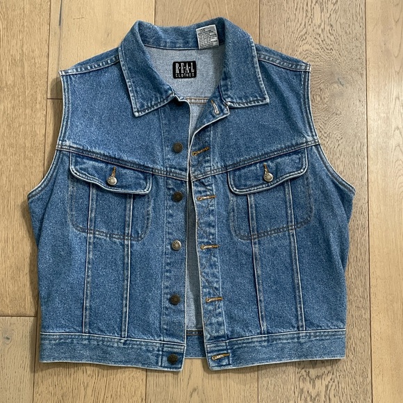 Real Clothes | 90’s Denim Vest - Picture 2 of 6
